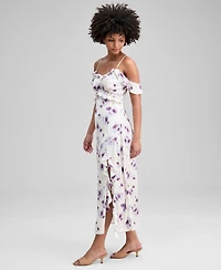 And Now This Women's Lace-Inset Ruffle Slip Dress, Macy's Exclusive