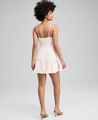 And Now This Women's Cotton Embroidered Mini Dress, Macy's Exclusive