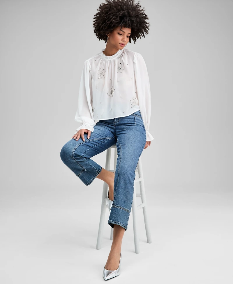 And Now This Women's Beaded Floral Blouse, Macy's Exclusive