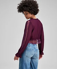 And Now This Women's Textured Sheer Blouse, Macy's Exclusive