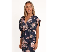 Petal and Pup Women's Ricki Top - Navy Floral