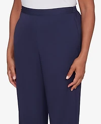 Alfred Dunner Women's Saratoga Springs Side Seam Pocket Average Length Twill Pants
