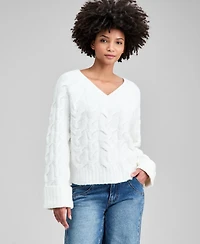 And Now This Women's Long-Sleeve V-Neck Sweater, Macy's Exclusive