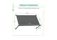 Aecojoy Retractable Awning, 40"x80" Manual Outdoor Awnings for Door Entrance, Sun Shade Canopy