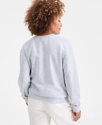 Style & Co Petite Floral Embroidered Sweatshirt, Macy's Exclusive