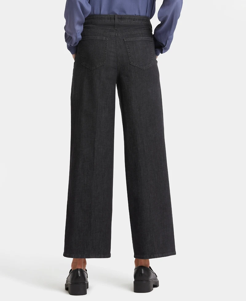 Nydj Petite Teresa Wide Leg Ankle Pleated Jeans