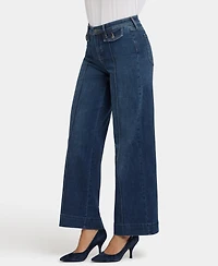 Nydj Petite Teresa Button Flap Wide Leg Jeans