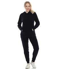 White Mark Women's Super Soft Pullover Hoodie and Jogger Pants