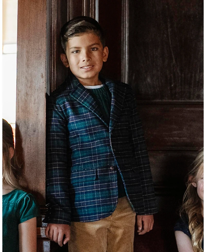 Hope & Henry Little and Big Boys' Organic Brushed Cotton Suit Jacket