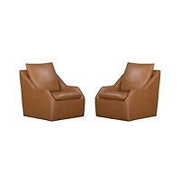 Parker Living Asher - Steamboat Ecru Swivel Accent Chair Two Pack