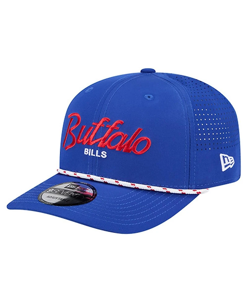 New Era Men's Royal Buffalo Bills Script 9SEVENTY Adjustable Hat