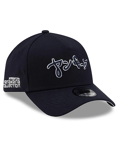 New Era x Hyperfly Men's Navy New York Yankees A-Frame 9FORTY Adjustable Hat