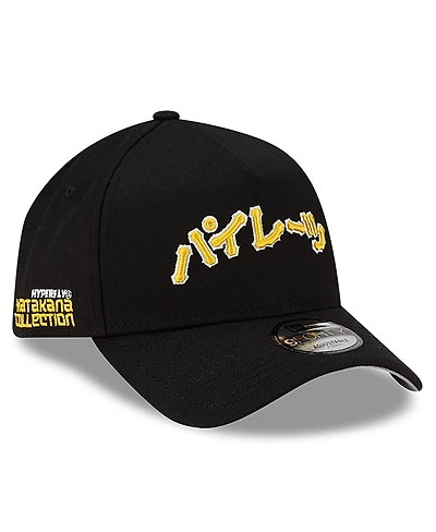 New Era x Hyperfly Men's Black Pittsburgh Pirates A-Frame 9FORTY Adjustable Hat