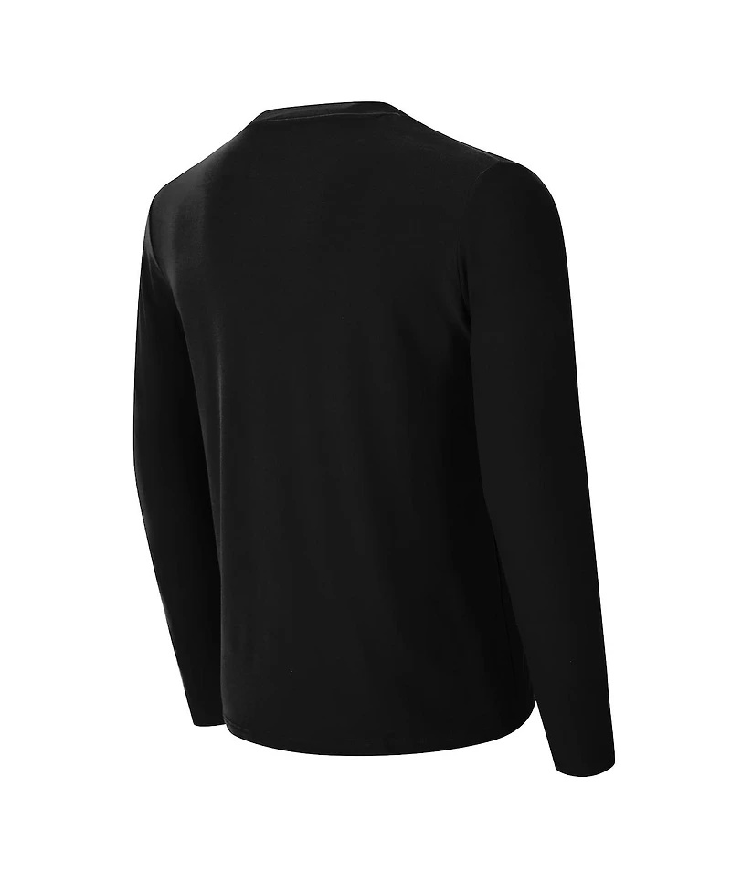 Concepts Sport Men's Black Las Vegas Raiders Chestnut Long Sleeve Top and Pants Set