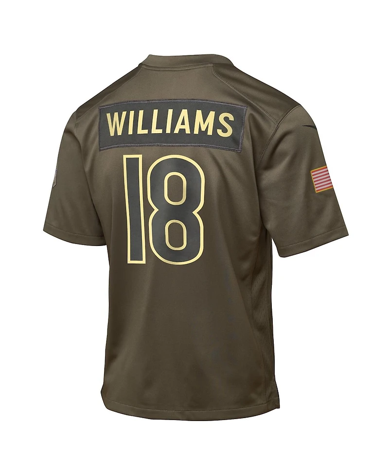 Nike Big Boys and Girls Caleb Williams Olive Chicago Bears 2025 Salute to Service Game Jersey