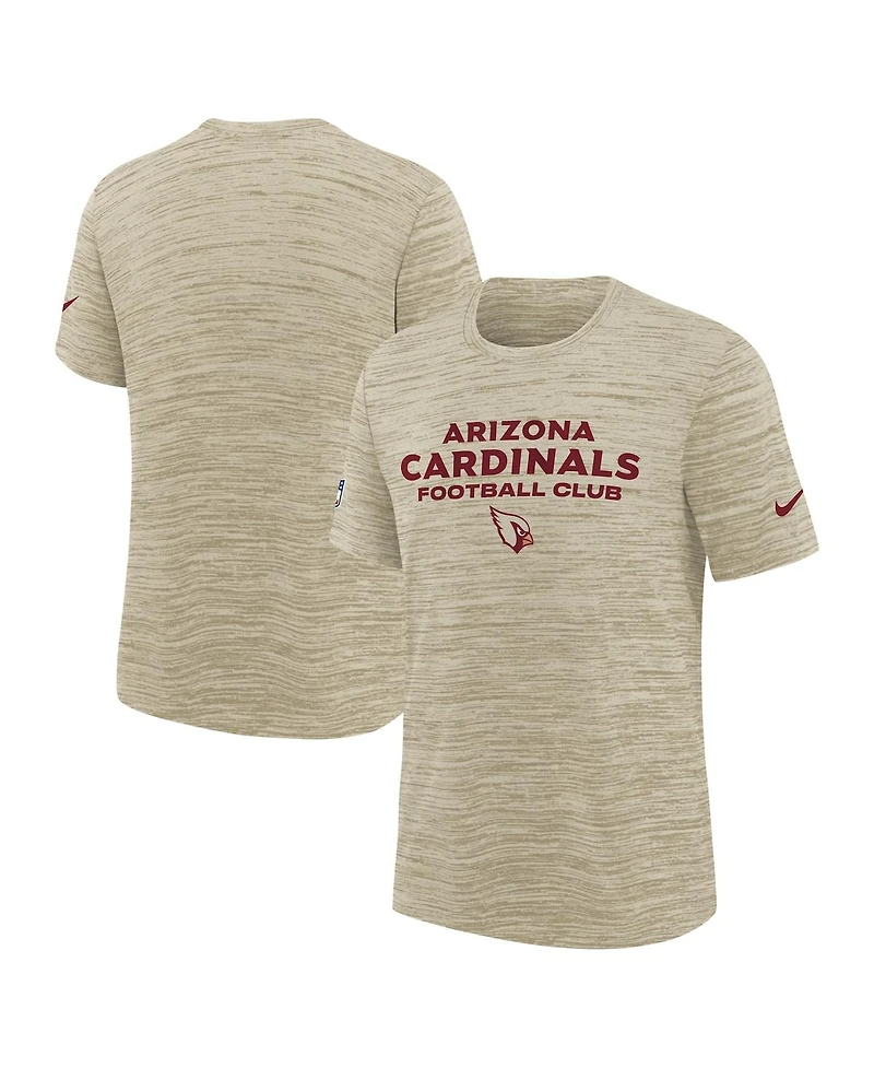 Nike Big Boys and Girls Natural Arizona Cardinals 2025 Rivalries Collection Sideline Velocity Dri-fit T-Shirt