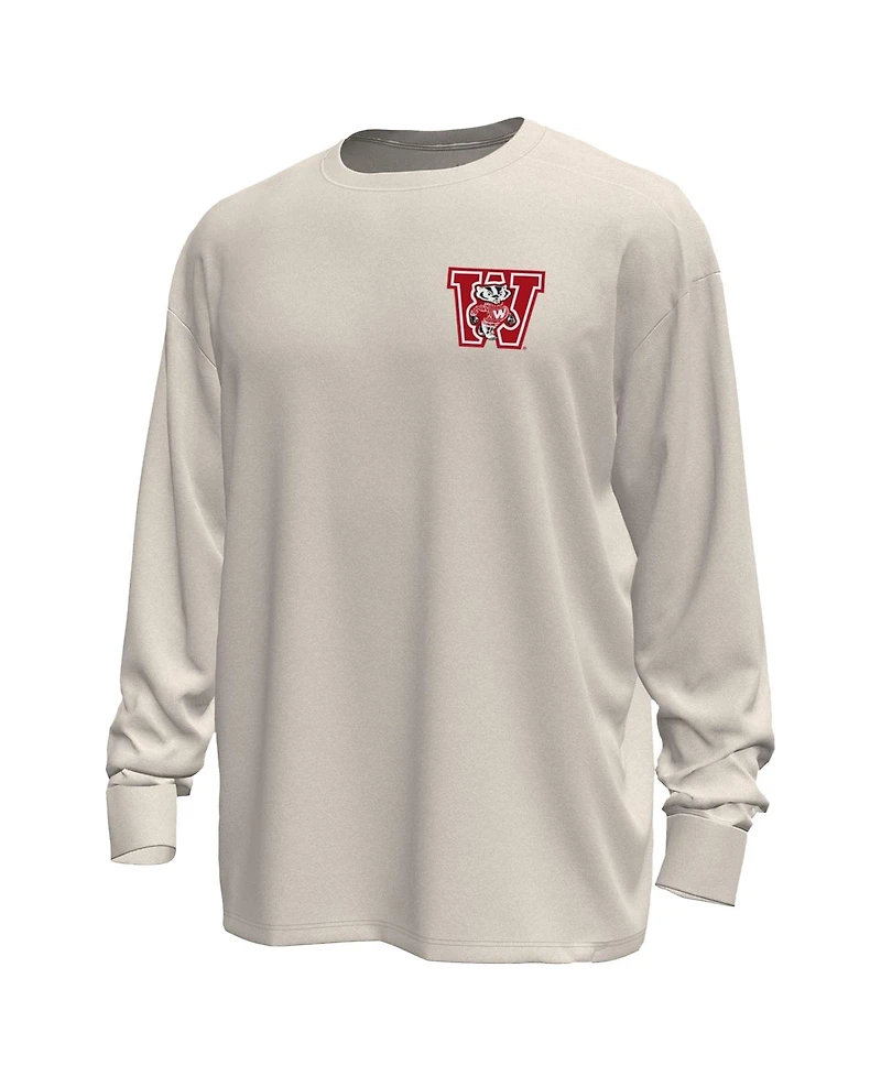 Under Armour Men's Wisconsin Badgers Throwback Motion Heavyweight Long Sleeve T-Shirt