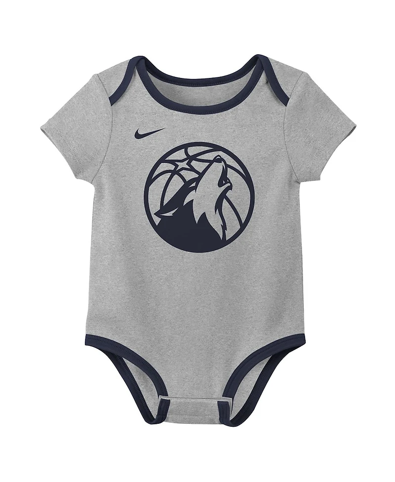 Nike Baby Boys and Girls 2-Piece Newborn Minnesota Timberwolves Bodysuit Set