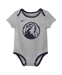 Nike Baby Boys and Girls 2-Piece Newborn Minnesota Timberwolves Bodysuit Set