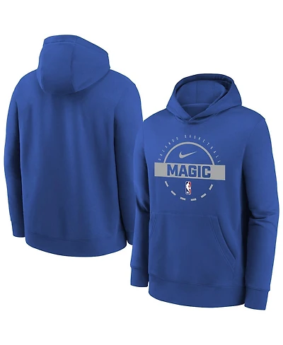 Nike Big Boys and Girls Blue Orlando Magic 2025/26 Club Fleece Practice Hoodie