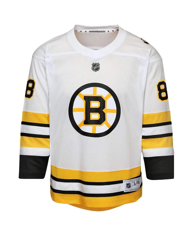 Outerstuff Big Boys and Girls David Pastrnak White Boston Bruins Home Replica Player Jersey