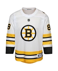 Outerstuff Big Boys and Girls David Pastrnak White Boston Bruins Home Replica Player Jersey