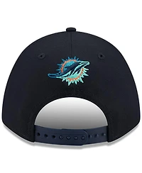 New Era Men's Pitch Blue Miami Dolphins 2025 Rivalries Collection Team 9FORTY M-Crown Adjustable Hat