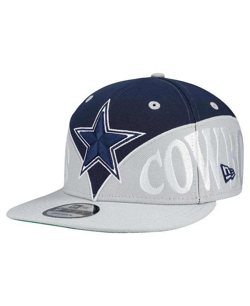 New Era Men's Navy Dallas Cowboys Split 9FIFTY Snapback Hat