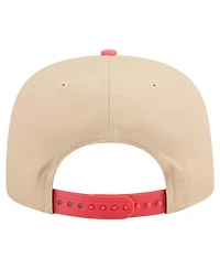New Era Men's Light Beige/Coral Chicago Cubs Color Pack A-Frame 9FIFTY Snapback Hat