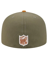 New Era Men's Olive/Brown Dallas Cowboys 2-Tone Color Pack A-Frame 59FIFTY Fitted Hat