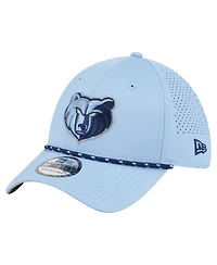 New Era Men's Light Blue Memphis Grizzlies Featherweight Poly Rope Flex 39Thirty Hat