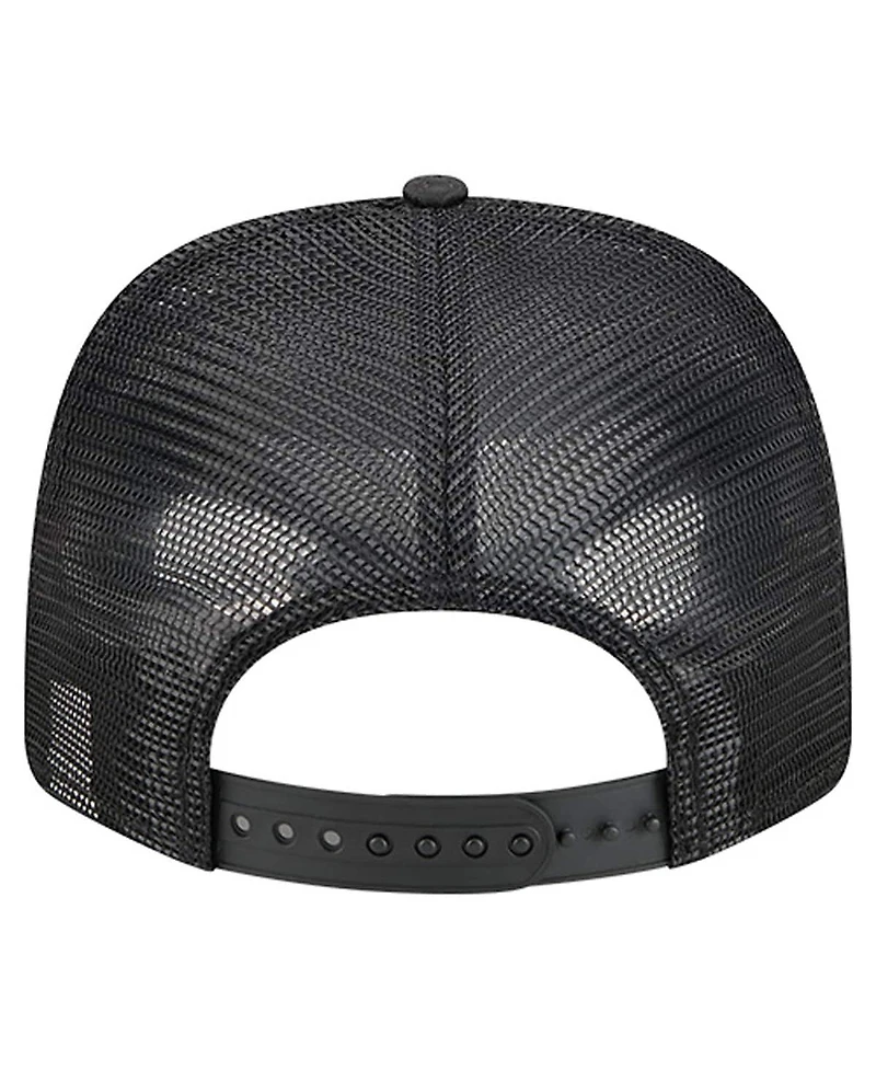 New Era Men's Black Houston Rockets Quilted 9SEVENTY Trucker Adjustable Hat