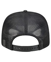 New Era Men's Black Houston Rockets Quilted 9SEVENTY Trucker Adjustable Hat