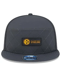 New Era Men's Charcoal Pittsburgh Steelers 2025 Sideline Cold Weather Split Panel 9FIFTY Snapback Hat