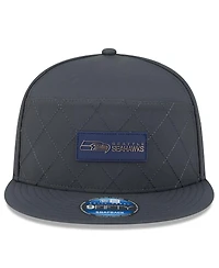 New Era Men's Charcoal Seattle Seahawks 2025 Sideline Cold Weather Split Panel 9FIFTY Snapback Hat