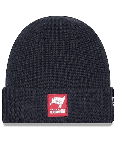 New Era Men's Charcoal Tampa Bay Buccaneers 2025 Sideline Cold Weather Cuffed Knit Hat