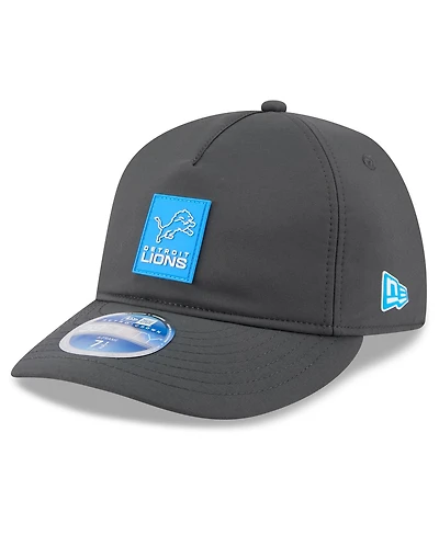 New Era Men's Charcoal Detroit Lions 2025 Sideline Cold Weather Retro Crown 59FIFTY Fitted Hat