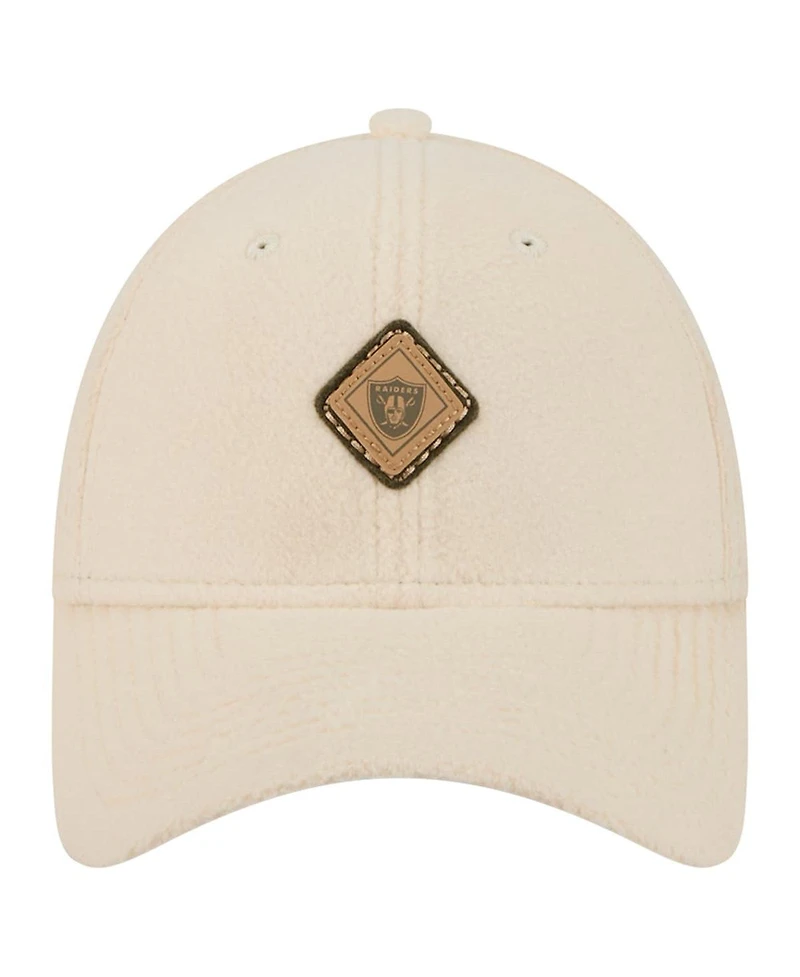 New Era Women's Cream Las Vegas Raiders Comfy 9FORTY Adjustable Hat