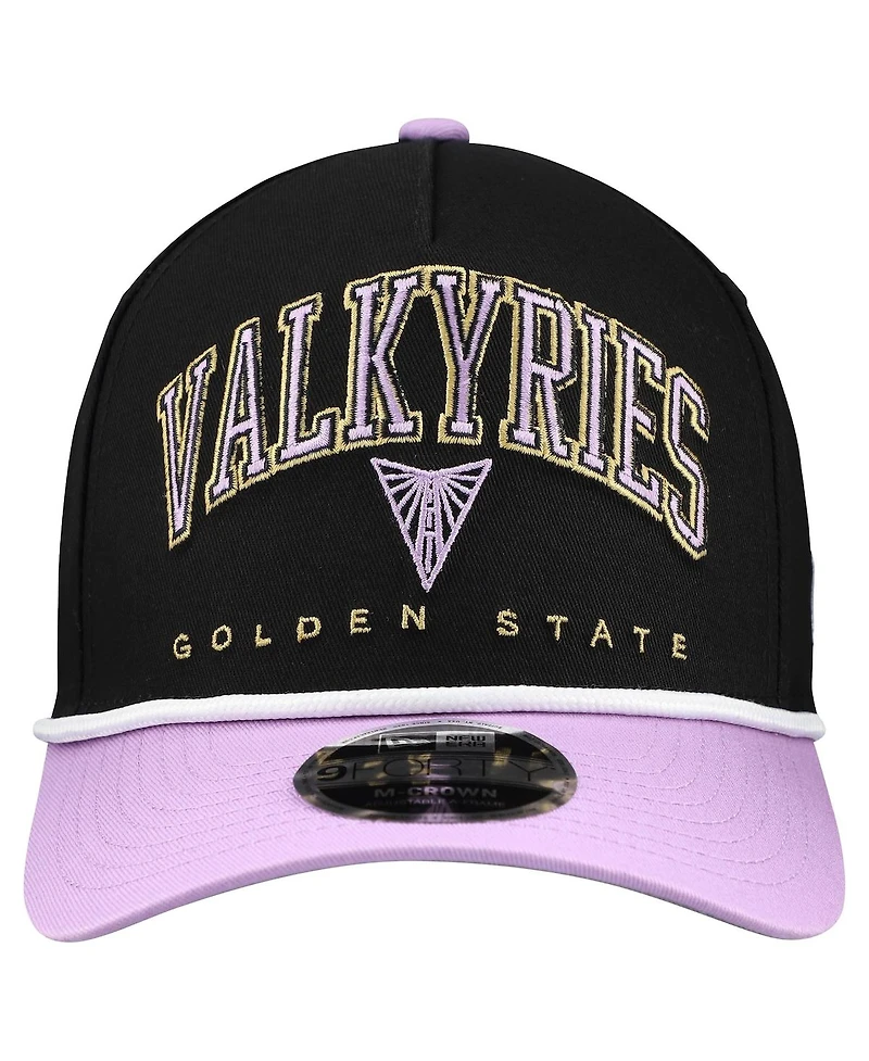 New Era Men's Eclipse Black Golden State Valkyries Bold Arch Coolera 9FORTY A-Frame M-Crown Adjustable Hat