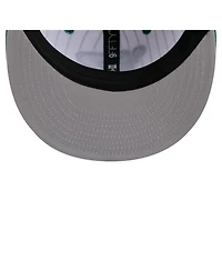 New Era Men's White Boston Celtics Deceptor Pinstripe 9FIFTY Snapback Hat