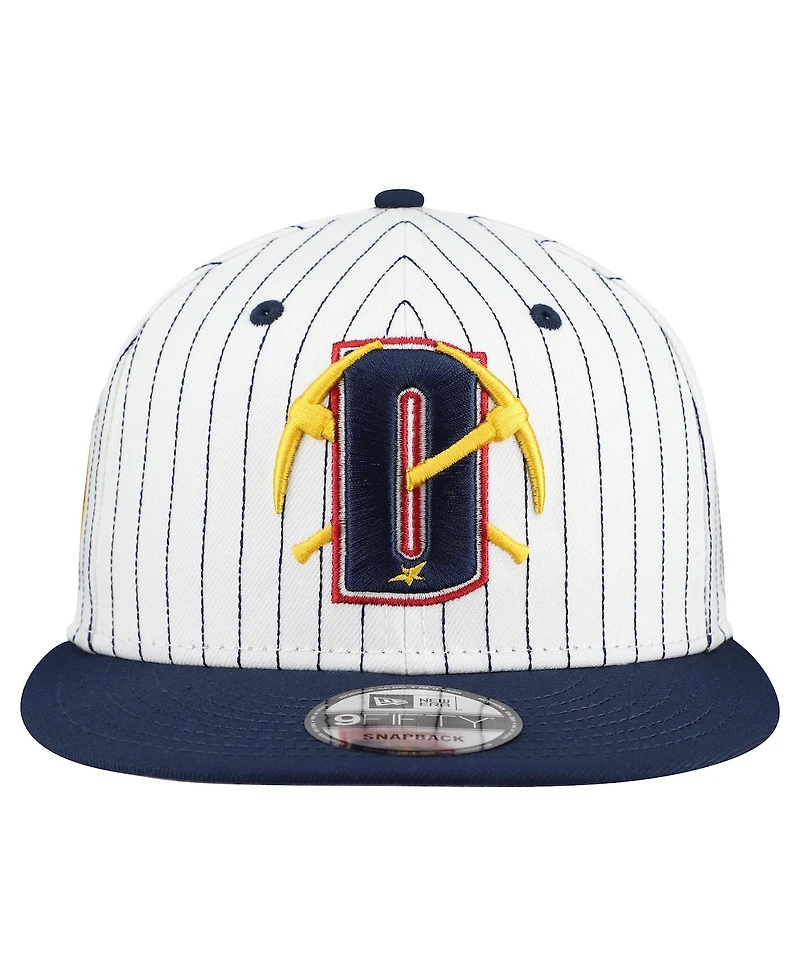 New Era Men's White Denver Nuggets Deceptor Pinstripe 9FIFTY Snapback Hat