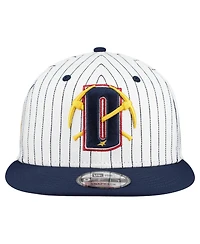 New Era Men's White Denver Nuggets Deceptor Pinstripe 9FIFTY Snapback Hat