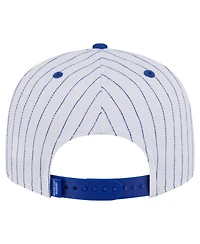 New Era Men's White Golden State Warriors Deceptor Pinstripe 9FIFTY Snapback Hat