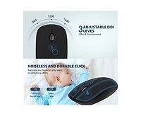 Wireless Keyboard and Mouse Combo - Scissor Ultra-Thin Silent Ergonomic Keyboard with Numeric Keys - 2.4G Receiver for Pc, Laptop