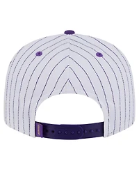 New Era Men's White Los Angeles Lakers Deceptor Pinstripe 9FIFTY Snapback Hat