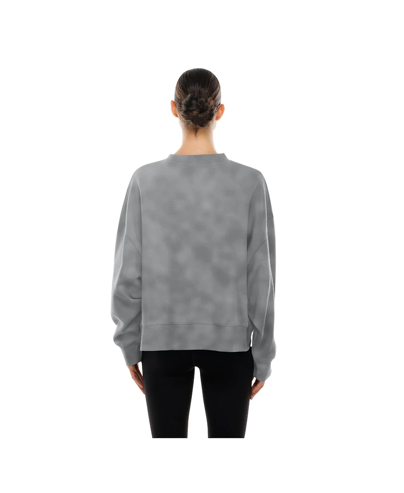New Era Women's Silver Las Vegas Aces Oversized Mineral Wash Sweatshirt