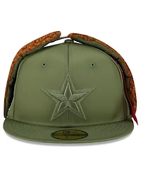 New Era x Alpha Men's Industries Olive Dallas Cowboys Dog Ears 59FIFTY Fitted Hat