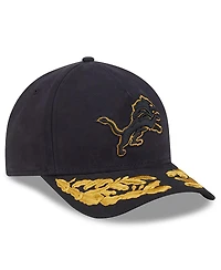 New Era x Alpha Men's Industries Black Detroit Lions A-Frame 9FORTY Adjustable Hat