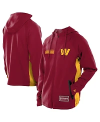 New Era Men's Burgundy Washington Commanders Combine Authentic Raglan Scuba Full-Zip Hoodie