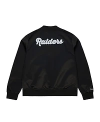 Mitchell & Ness Women's Black Las Vegas Raiders Full-Snap Satin Jacket